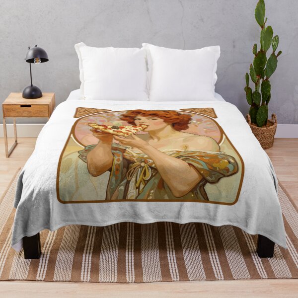 Item preview, Art Nouveau Pizza Pin-Up – Elegant Art Nouveau Poster designed and sold by Pineapple-Tree.