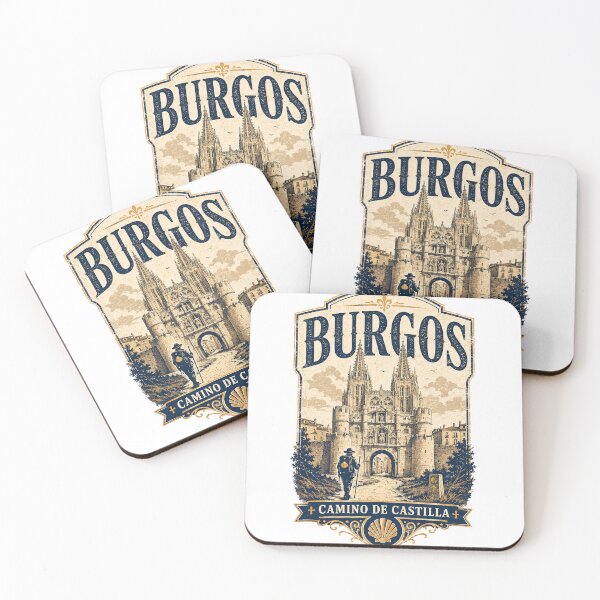 Item preview, Burgos Camino de Castilla Vintage Travel T-Shirt designed and sold by Past in Threads.