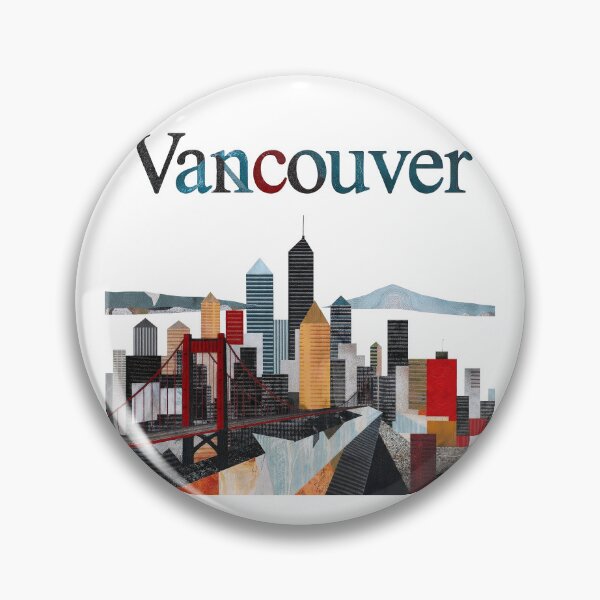 Item preview, Vancouver Canada Skyline Art - Minimalist Cityscape Travel Poster designed and sold by OzzFrequency.
