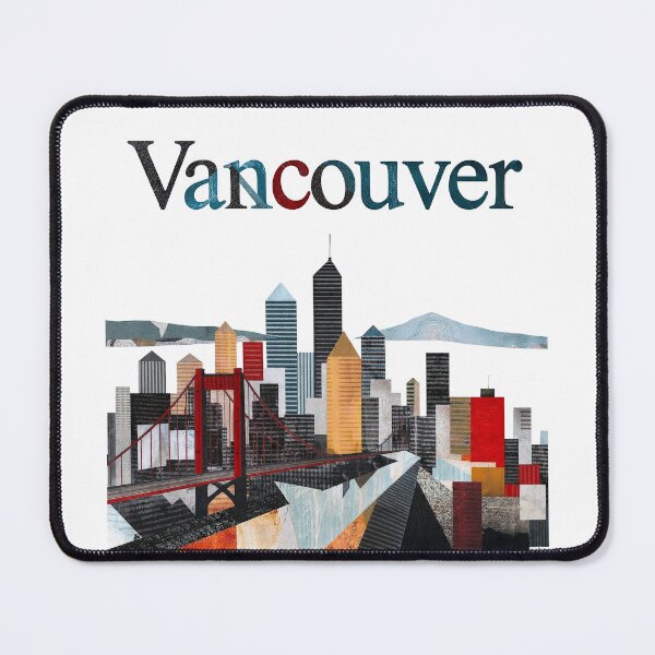 Item preview, Vancouver Canada Skyline Art - Minimalist Cityscape Travel Poster designed and sold by OzzFrequency.