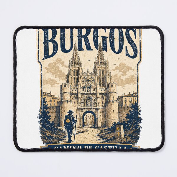 Item preview, Burgos Camino de Castilla Vintage Travel T-Shirt designed and sold by Past in Threads.