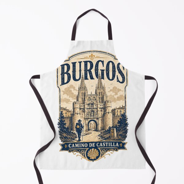 Item preview, Camiseta de viaje vintage Burgos Camino de Castilla designed and sold by Past in Threads.
