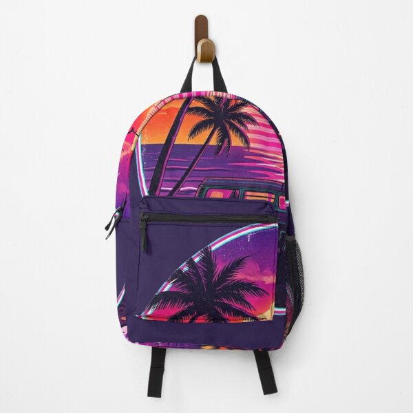 Item preview, Retro 80s Beach Van Synthwave Sunset Palm Trees Vaporwave designed and sold by Arobinoz.