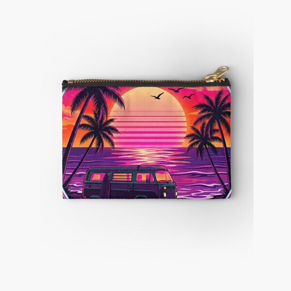Item preview, Retro 80s Beach Van Synthwave Sunset Palm Trees Vaporwave designed and sold by Arobinoz.