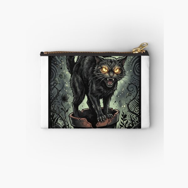 Item preview, Gothic Angry Black Cat Broken Flower Pot Night designed and sold by Pandora´s Box.
