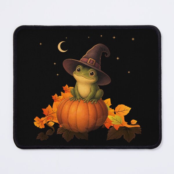 Item preview, Cute Frog Witch Sitting on Pumpkin Halloween Kawaii Fall Design designed and sold by A touch of creativity.