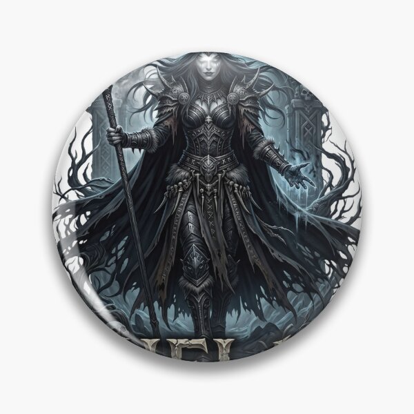 Item preview, hela, norse mitology, helheim, daughter loki, dark fantasy designed and sold by Hephaestus's Forge.