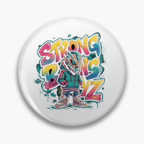 Item preview, Strong Boyz Graffiti Streetwear T-Shirt | Futuristic Urban Typography Graphic Design  Main Tag (1) designed and sold by MAStrends.