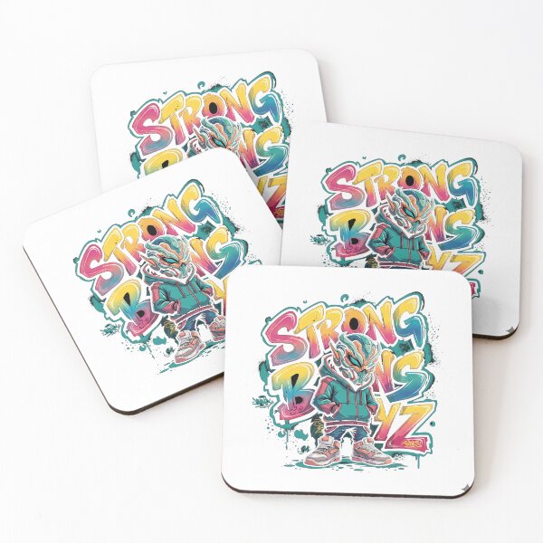 Item preview, Strong Boyz Graffiti Streetwear T-Shirt | Futuristic Urban Typography Graphic Design  Main Tag (1) designed and sold by MAStrends.