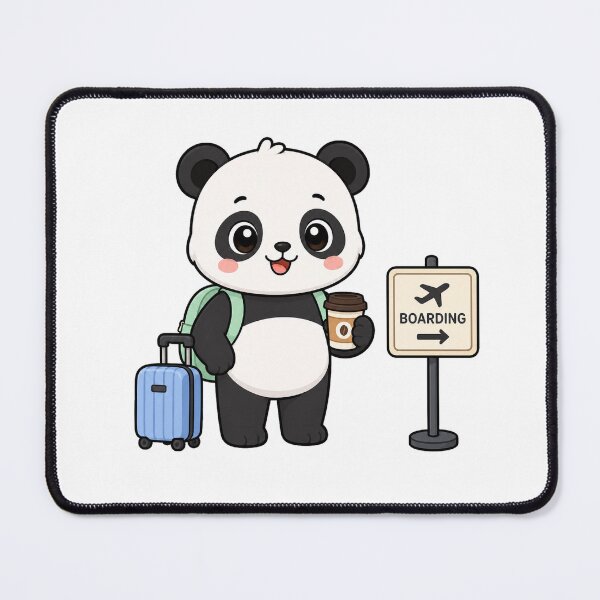 Item preview, Cute Panda Ready to Board Flight Kawaii Cartoon Travel Design designed and sold by Seculinator.