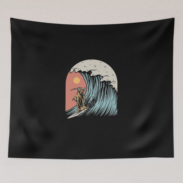 Item preview, Grim Reaper Surfing Wave Dark Ocean Surf designed and sold by Gbriel3.