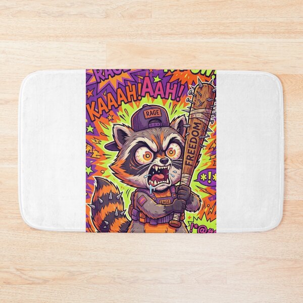 Item preview, Enraged Raccoon Comic Art Freedom Spiked Bat designed and sold by Pandora´s Box.