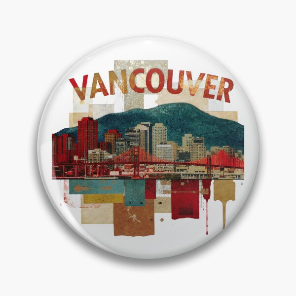 Item preview, Vancouver Canada Skyline Art - Minimalist Cityscape Travel Poster designed and sold by OzzFrequency.