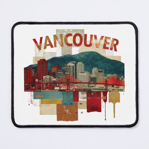 Item preview, Vancouver Canada Skyline Art - Minimalist Cityscape Travel Poster designed and sold by OzzFrequency.