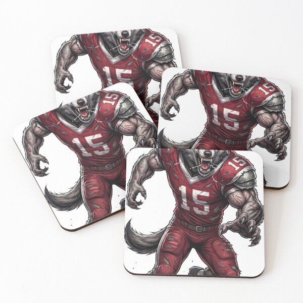Item preview, Aggressive Werewolf Football Player Sports Mascot designed and sold by Pandora´s Box.