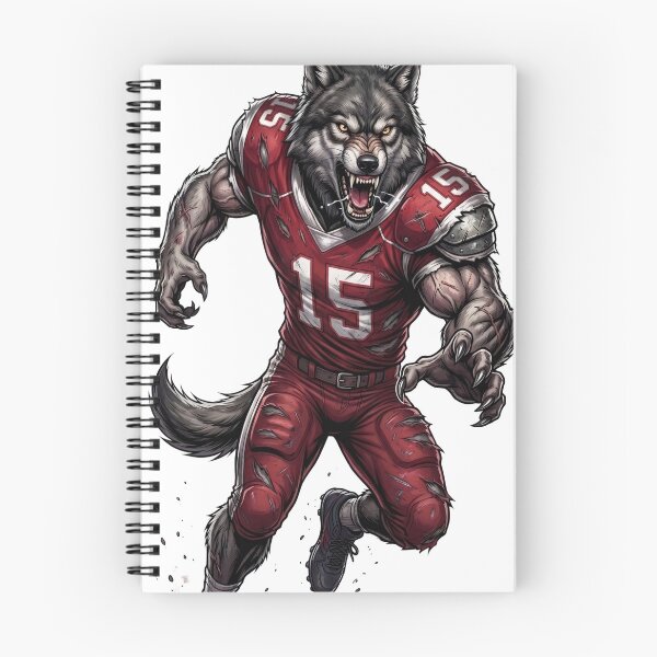 Item preview, Aggressive Werewolf Football Player Sports Mascot designed and sold by Pandora´s Box.