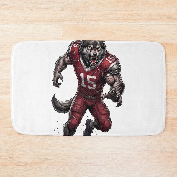 Item preview, Aggressive Werewolf Football Player Sports Mascot designed and sold by Pandora´s Box.