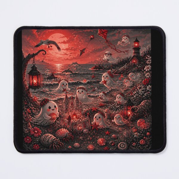 Item preview, Playful Ghosts on a Beach at Sunrise designed and sold by Shelley Loewnau-Jones Studio.
