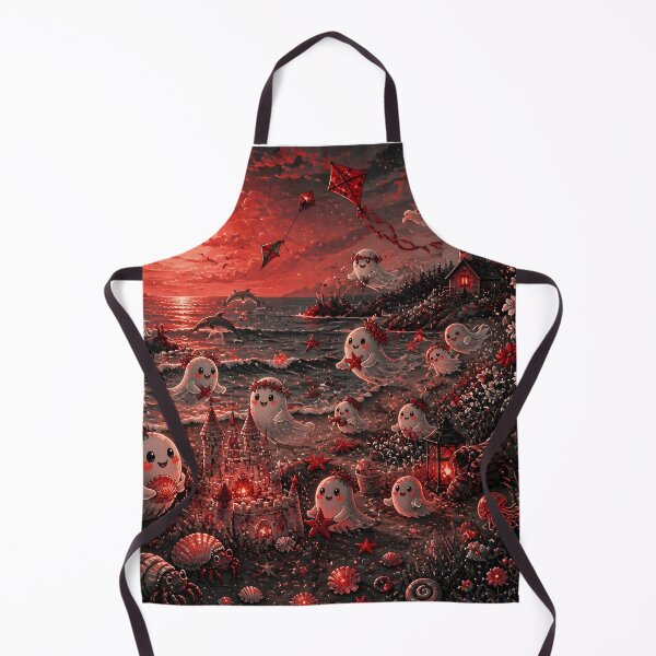 Item preview, Playful Ghosts on a Beach at Sunrise designed and sold by Shelley Loewnau-Jones Studio.