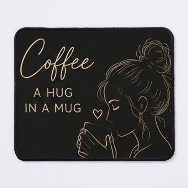 Item preview, Coffee A Hug in a Mug Cozy Woman Coffee Lover Illustration designed and sold by Sara-Ai.