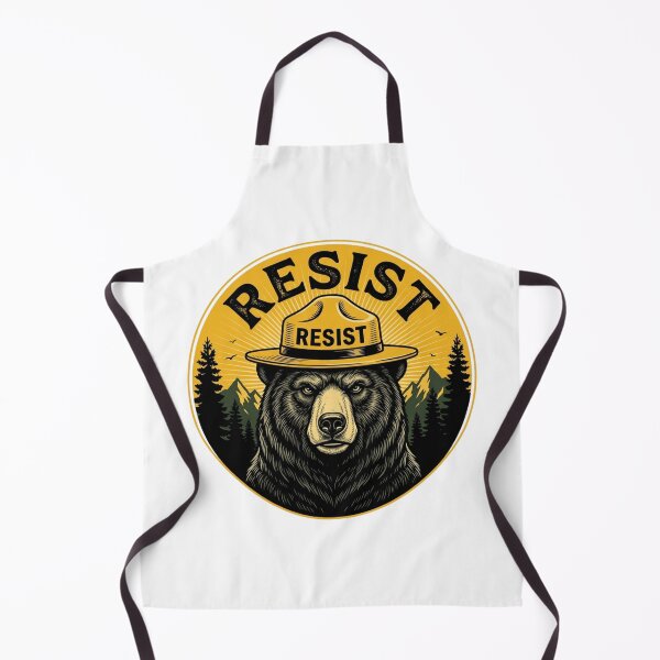 Item preview, Resist Bear Vintage Park Ranger Badge - Alt National Park Protest designed and sold by raedattia.