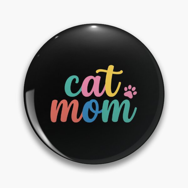 Item preview, Cat Mom Colorful Paw Script Typography designed and sold by SiarheiYur.