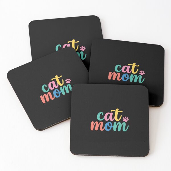 Item preview, Cat Mom Colorful Paw Script Typography designed and sold by SiarheiYur.