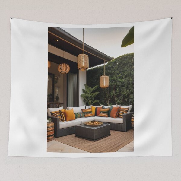 Item preview, Interior - Afro-Bohemian Living Space, Warm and Ethnic Atmosphere designed and sold by Reverso-Design.