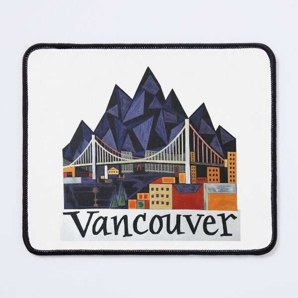 Item preview, Vancouver Canada Skyline Art - Minimalist Cityscape Travel Poster designed and sold by OzzFrequency.