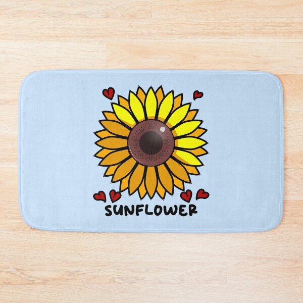 Item preview, Cute Kawaii Sunflower Illustration with Hearts designed and sold by SingularityMSM.