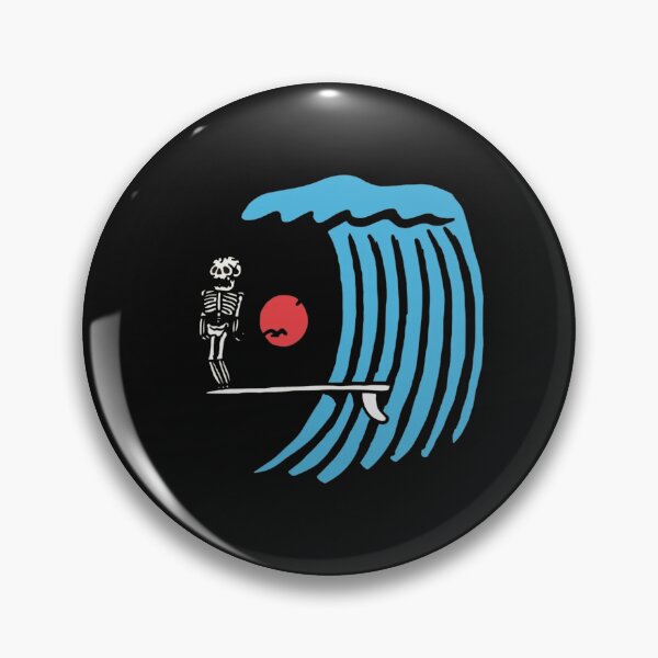Item preview, Skeleton Surfer Wave Sunset Funny Surfing Skull  designed and sold by Gbriel3.