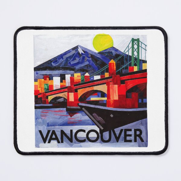 Item preview, Vancouver Canada Skyline Art - Minimalist Cityscape Travel Poster designed and sold by OzzFrequency.