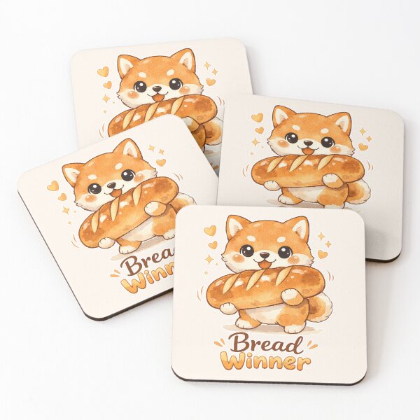 Item preview, Cute Kawaii Shiba Inu Breadwinner | Funny Dog Gift for Shiba Lovers | Watercolor Dog designed and sold by stylishdzign.
