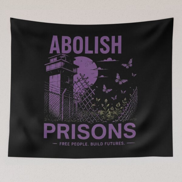 Aperçu de l'œuvre Abolir les prisons, construire l'avenir, l'art du papillon créée et vendue par Georain.