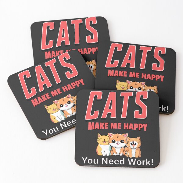 Item preview, Cats Make Mw Happy designed and sold by Rick Evans Studio.