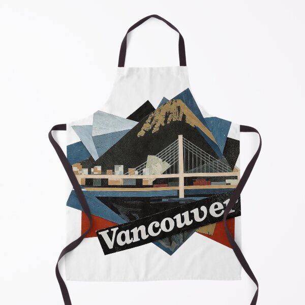 Aperçu de l'œuvre Affiche de voyage minimaliste représentant la silhouette de Vancouver, Canada - Paysage urbain créée et vendue par OzzFrequency.