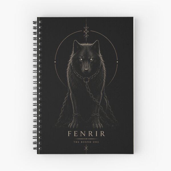 Item preview, Fenrir The Bound One Norse Wolf Chains Gothic Mythology Poster designed and sold by DarkOriginArts.