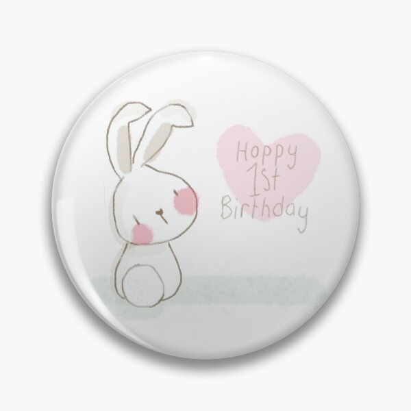 Item preview, Hoppy 1st Birthday bunny love designed and sold by Hephzibahlove.