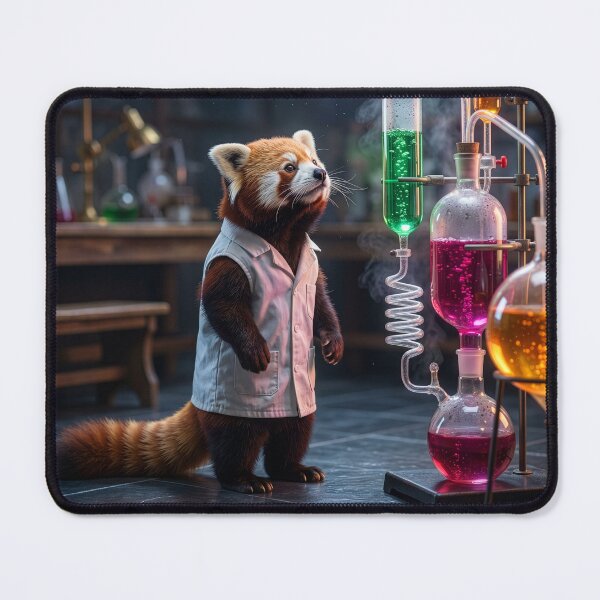 Item preview, Red Panda Chemist in a Snazzy Sleeveless Lab Coat designed and sold by Tridentulus.