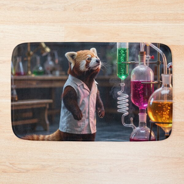 Item preview, Red Panda Chemist in a Snazzy Sleeveless Lab Coat designed and sold by Tridentulus.