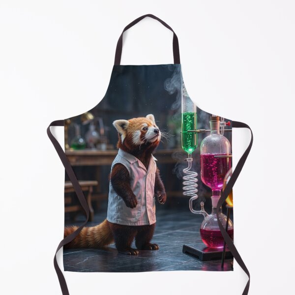 Item preview, Red Panda Chemist in a Snazzy Sleeveless Lab Coat designed and sold by Tridentulus.
