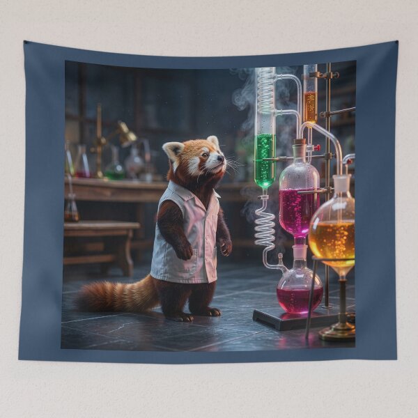 Item preview, Red Panda Chemist in a Snazzy Sleeveless Lab Coat designed and sold by Tridentulus.