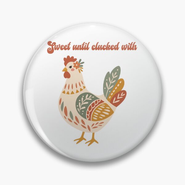Item preview, Sweet Until Clucked With Boho Floral Chicken Cotton T-Shirt designed and sold by ZenfiniteDesign.