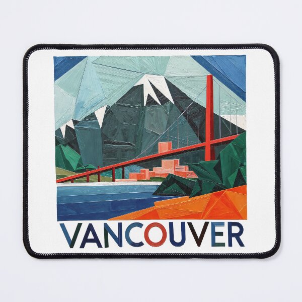 Item preview, Vancouver Canada Skyline Art - Minimalist Cityscape Travel Poster designed and sold by OzzFrequency.