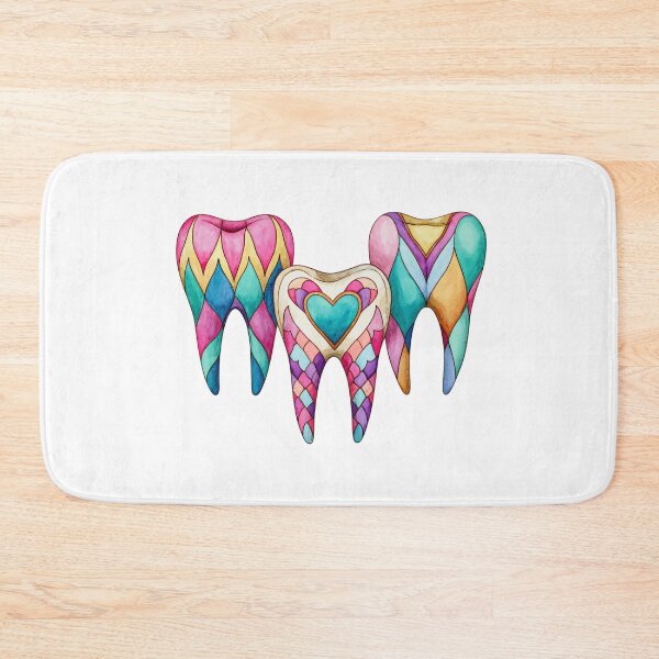 Item preview, Stained Glass Watercolor Teeth Design | Cute Dentist Dental Hygienist Gift Shirt designed and sold by Anastasiia Yurevych.