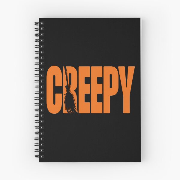 Item preview, Creepy Witch Broom Halloween Typography T-Shirt designed and sold by Raw Tigers.