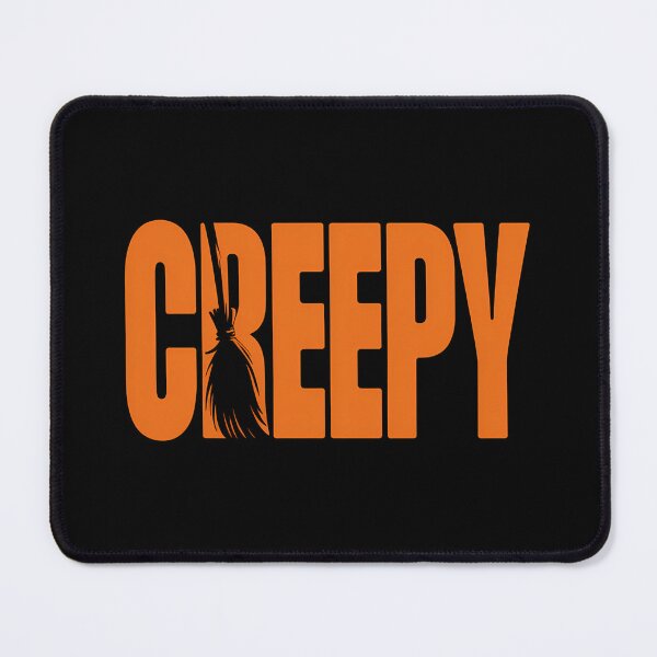 Item preview, Creepy Witch Broom Halloween Typography T-Shirt designed and sold by Raw Tigers.