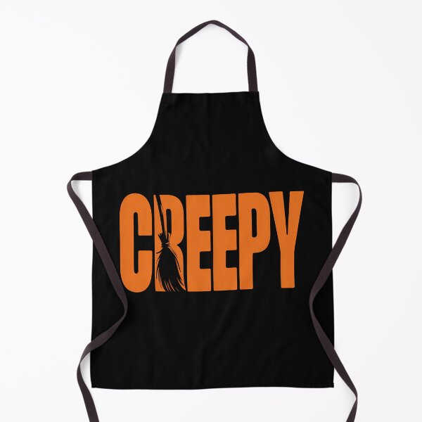 Item preview, Creepy Witch Broom Halloween Typography T-Shirt designed and sold by Raw Tigers.