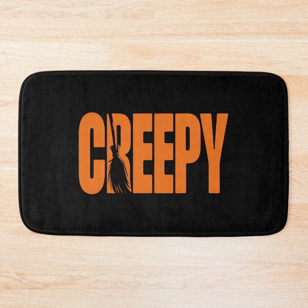 Item preview, Creepy Witch Broom Halloween Typography T-Shirt designed and sold by Raw Tigers.