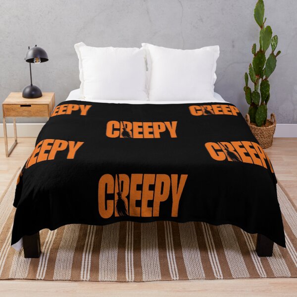 Item preview, Creepy Witch Broom Halloween Typography T-Shirt designed and sold by Raw Tigers.